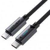 Кабель Acefast C19-03 USB-C - USB-C 60 Вт з індикаторами, 1,2 м, чорний Кабель Acefast C19-03 USB-C - USB-C 60 Вт з індикаторами, 1,2 м, чорний