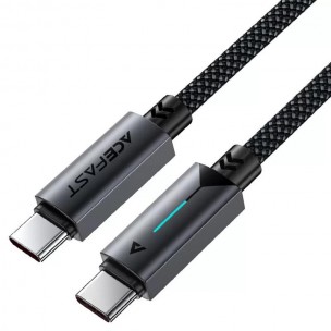 Кабель Acefast C19-03 USB-C - USB-C 60 Вт з індикаторами, 1,2 м, чорний