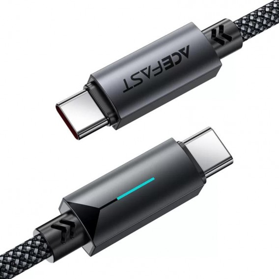 Дата кабель Acefast C19-03 Type-C to Type-C 60W (1.2m) Black - зображення 2 Дата кабель Acefast C19-03 Type-C to Type-C 60W (1.2m) Black - зображення 2