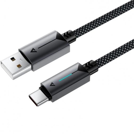 Дата кабель Acefast C19-04 USB to Type-C 3A (1.2m) Black - зображення 2 Дата кабель Acefast C19-04 USB to Type-C 3A (1.2m) Black - зображення 2