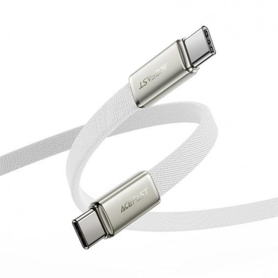 Дата кабель Acefast C24-03 Type-C to Type-C 60W (1.2m) White - зображення 2 Дата кабель Acefast C24-03 Type-C to Type-C 60W (1.2m) White - зображення 2