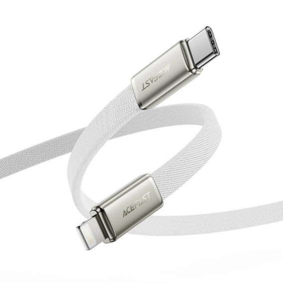 Дата кабель Acefast C24-01 Type-C to Lightning 30W (1.2m) White - зображення 2 Дата кабель Acefast C24-01 Type-C to Lightning 30W (1.2m) White - зображення 2