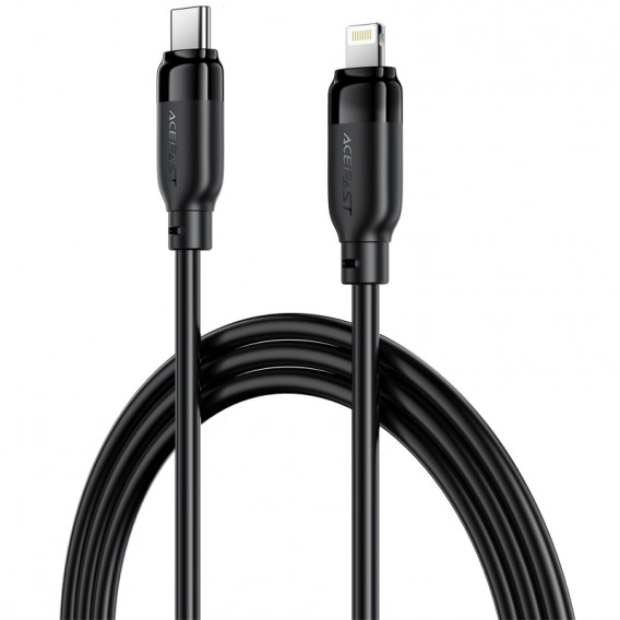 Дата кабель Acefast C16-05 Type-C to Lightning 30W (2m) Black - зображення 1 Дата кабель Acefast C16-05 Type-C to Lightning 30W (2m) Black - зображення 1