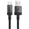 Дата кабель Acefast C12-04 USB to Type-C 3A (1.2m) Black