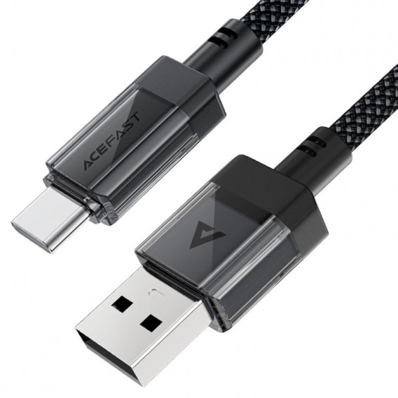 Дата кабель Acefast C12-04 USB to Type-C 3A (1.2m) Black - зображення 1 