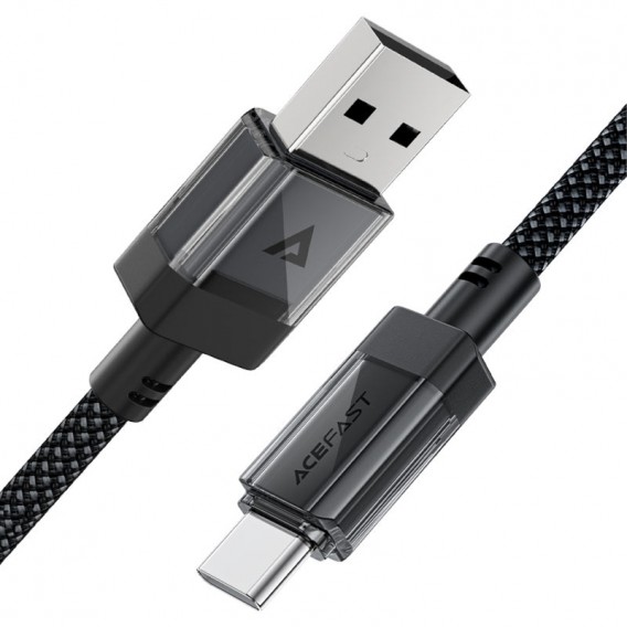 Дата кабель Acefast C12-04 USB to Type-C 3A (1.2m) Black - зображення 3 