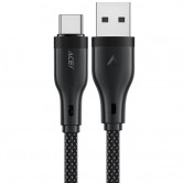 Дата кабель Acefast C8-04 USB to Type-C 3A (1.2m) Black Дата кабель Acefast C8-04 USB to Type-C 3A (1.2m) Black