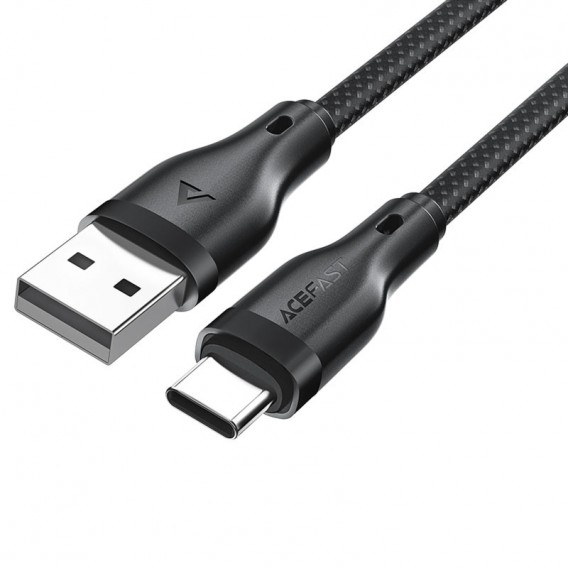 Дата кабель Acefast C8-04 USB to Type-C 3A (1.2m) Black - зображення 3 Дата кабель Acefast C8-04 USB to Type-C 3A (1.2m) Black - зображення 3