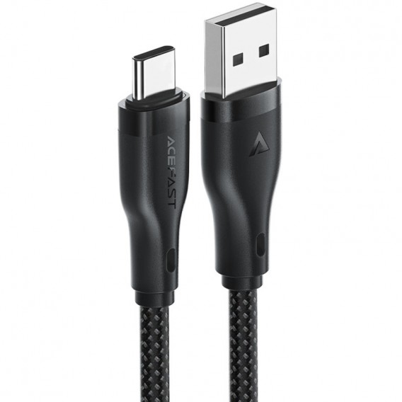 Дата кабель Acefast C8-04 USB to Type-C 3A (1.2m) Black - зображення 4 Дата кабель Acefast C8-04 USB to Type-C 3A (1.2m) Black - зображення 4