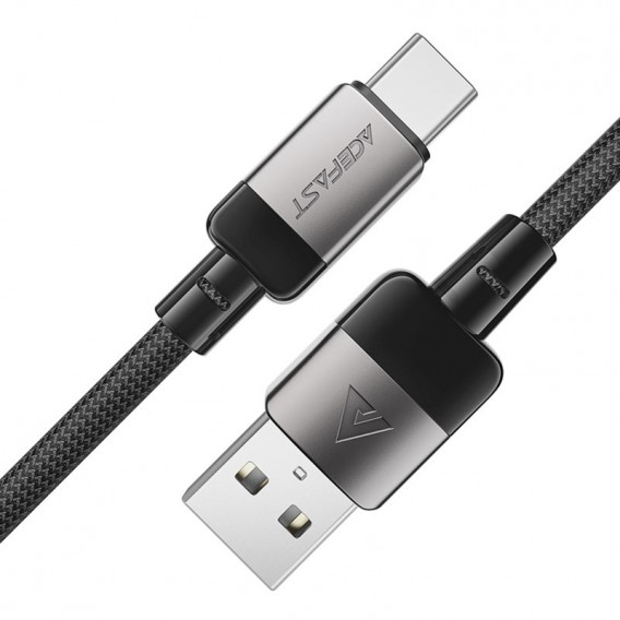 Дата кабель Acefast C9-04 USB to Type-C 3A (1.2m) Black - зображення 2 Дата кабель Acefast C9-04 USB to Type-C 3A (1.2m) Black - зображення 2