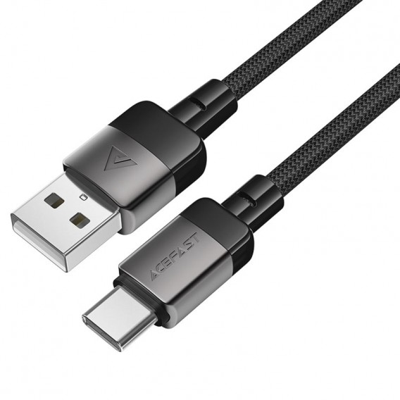 Дата кабель Acefast C9-04 USB to Type-C 3A (1.2m) Black - зображення 3 Дата кабель Acefast C9-04 USB to Type-C 3A (1.2m) Black - зображення 3