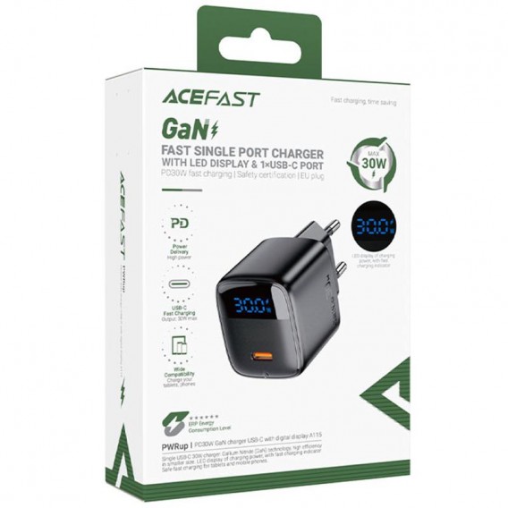МЗП Acefast A113 PD20W GaN (1USB-C) Black - зображення 1 МЗП Acefast A113 PD20W GaN (1USB-C) Black - зображення 1