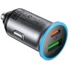 АЗП Acefast B15 PD20W+QC3.0 total 65W (1USB-A/1C) Gray