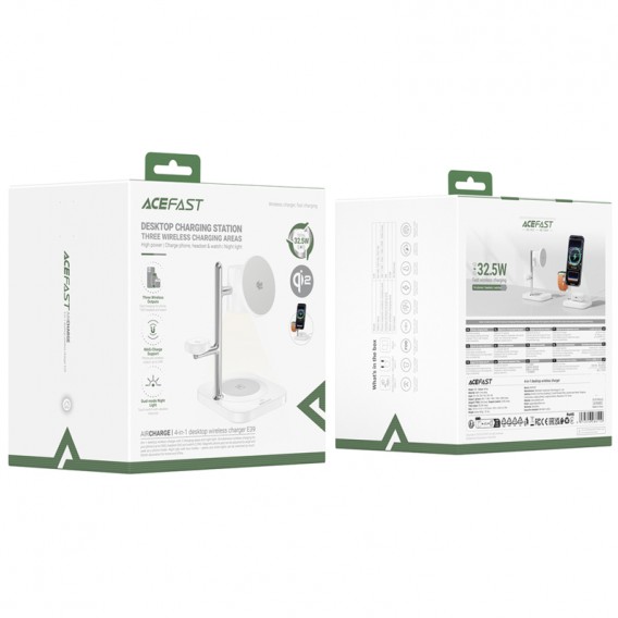 БЗП Acefast E39 desktop 4in1 Qi2 32.5W White - зображення 1 БЗП Acefast E39 desktop 4in1 Qi2 32.5W White - зображення 1