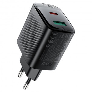 МЗП Acefast A106 GaN PD45W (1USB-A/1C) Black