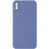 Силіконовий чохол Candy Full Camera для Apple iPhone XS Max (6.5") Блакитний / Mist blue