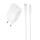 Мережевий зарядний пристрій Borofone BAS75A Source 30 Вт, USB-C, з кабелем USB-C - Lightning, білий