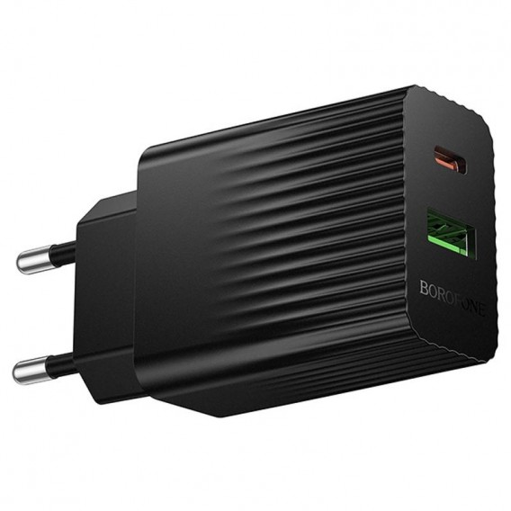 МЗП Borofone BAS76A Source PD30W+QC3.0 (1USB-A/1C) Black МЗП Borofone BAS76A Source PD30W+QC3.0 (1USB-A/1C) Black