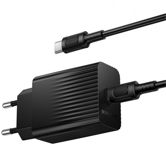 МЗП Borofone BAS75A Source PD30W (1USB-C) + кабель Type-C to Type-C Black