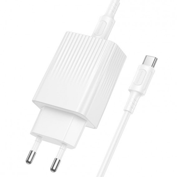 МЗП Borofone BAS75A Source PD30W (1USB-C) + кабель Type-C to Type-C White МЗП Borofone BAS75A Source PD30W (1USB-C) + кабель Type-C to Type-C White