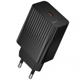 Мережевий зарядний пристрій Borofone BAS75A Source 30 Вт, USB-C, чорний Мережевий зарядний пристрій Borofone BAS75A Source 30 Вт, USB-C, чорний