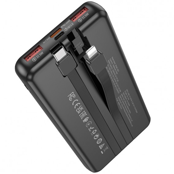 Портативний ЗП Power Bank Borofone BJ57 Graceful 22.5W+PD20W with cable 10000 mAh Black Портативний ЗП Power Bank Borofone BJ57 Graceful 22.5W+PD20W with cable 10000 mAh Black