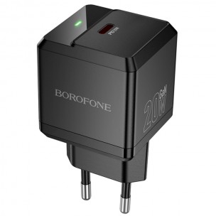 Сетевое зарядное устройство Borofone BN18 Intenso 20 Вт, USB-C, черное