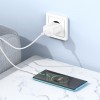 МЗП Borofone BA72A Spring QC3.0 (1USB-A) + кабель USB to Type-C White