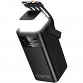 Power Bank Borofone BJ65A High 50000 мА·год, 22,5 Вт PD20W, 4 кабелі, чорний