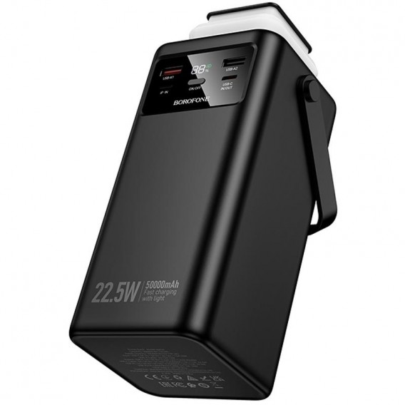 Портативний ЗП Power Bank Borofone BJ65A High 22.5W+PD20W with cable 50000 mAh Black Портативний ЗП Power Bank Borofone BJ65A High 22.5W+PD20W with cable 50000 mAh Black