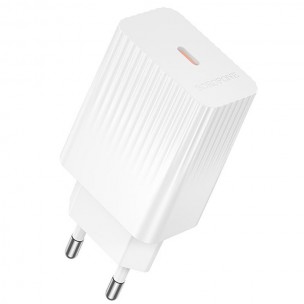 Мережевий зарядний пристрій Borofone BAS73A Source 20 Вт, USB-C, білий Мережевий зарядний пристрій Borofone BAS73A Source 20 Вт, USB-C, білий