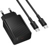 МЗП Borofone BAS73A Source PD20W (1USB-C) + кабель Type-C to Type-C Black