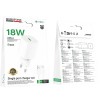 МЗП Borofone BA102A Pudding QC3.0 (1USB-A) + кабель USB to Type-C White