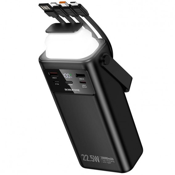 Портативний ЗП Power Bank Borofone BJ65 High 22.5W+PD20W with cable 30000 mAh Black