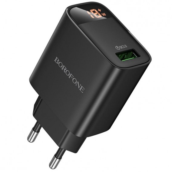 МЗП Borofone BA95A Ilustre QC3.0 18W (1USB-A) Black