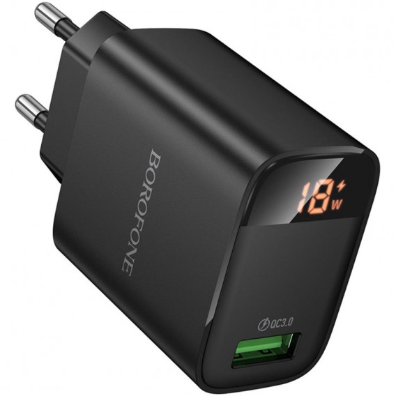 МЗП Borofone BA95A Ilustre QC3.0 18W (1USB-A) Black МЗП Borofone BA95A Ilustre QC3.0 18W (1USB-A) Black