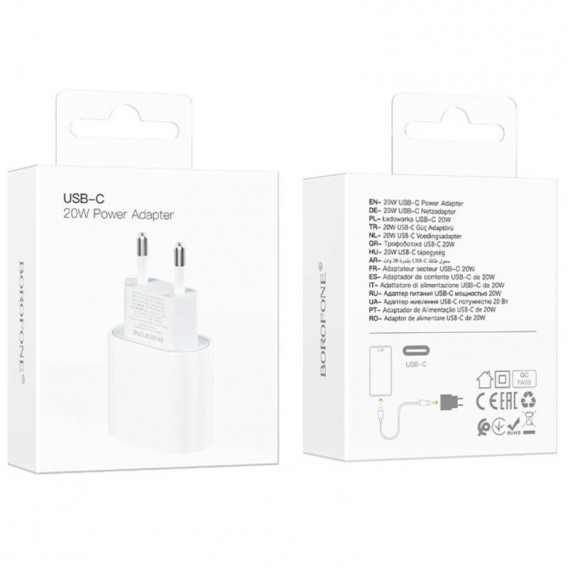 МЗП Borofone BA100A Original PD20W (1USB-C) White МЗП Borofone BA100A Original PD20W (1USB-C) White