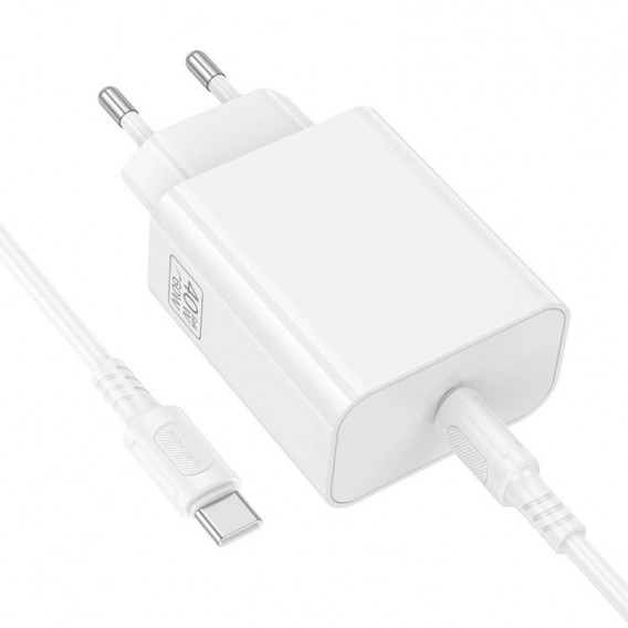 МЗП Borofone BA109A Star PD40W (1USB-C) + кабель Type-C to Type-C White МЗП Borofone BA109A Star PD40W (1USB-C) + кабель Type-C to Type-C White