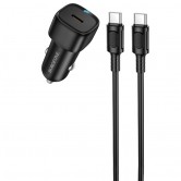 АЗП Borofone BZ34A Cloud PD20W (1USB-C) + кабель Type-C to Type-C Black АЗП Borofone BZ34A Cloud PD20W (1USB-C) + кабель Type-C to Type-C Black