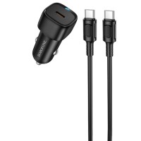 АЗП Borofone BZ34A Cloud PD20W (1USB-C) + кабель Type-C to Type-C Black АЗП Borofone BZ34A Cloud PD20W (1USB-C) + кабель Type-C to Type-C Black