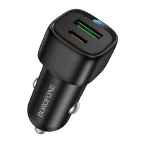 АЗП Borofone BZ34B Cloud PD20W+QC3.0 total 38W (1USB-A/1C) Black АЗП Borofone BZ34B Cloud PD20W+QC3.0 total 38W (1USB-A/1C) Black