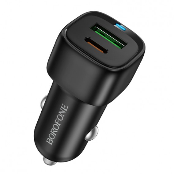 АЗП Borofone BZ34B Cloud PD20W+QC3.0 total 38W (1USB-A/1C) Black