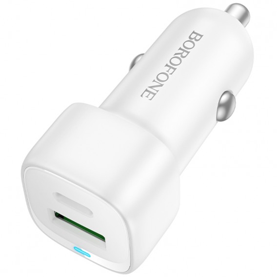 АЗП Borofone BZ34B Cloud PD20W+QC3.0 total 38W (1USB-A/1C) White АЗП Borofone BZ34B Cloud PD20W+QC3.0 total 38W (1USB-A/1C) White