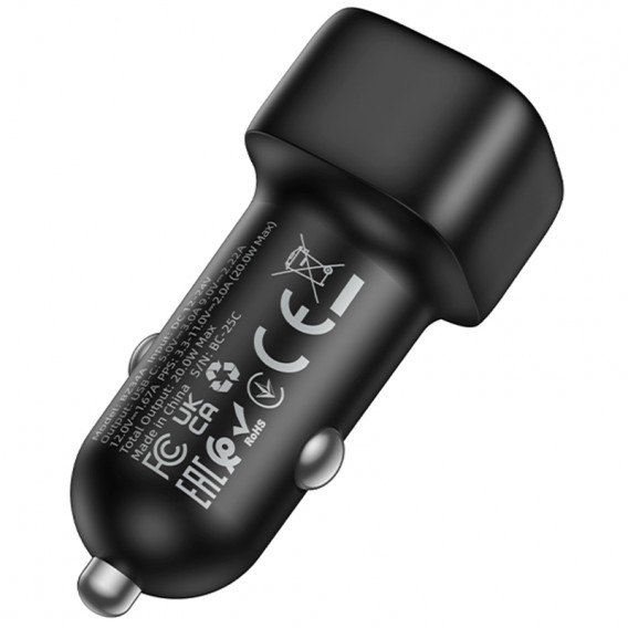АЗП Borofone BZ34A Cloud PD20W (1USB-C) Black АЗП Borofone BZ34A Cloud PD20W (1USB-C) Black