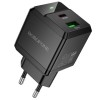 МЗП Borofone BN19 Intenso PD20W+QC3.0 (1USB-A/1C) Black