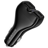 Автомобильное зарядное устройство Borofone BZ35 Leader 30 Вт, 2 × USB-C + 2 × USB-A, черный / Black