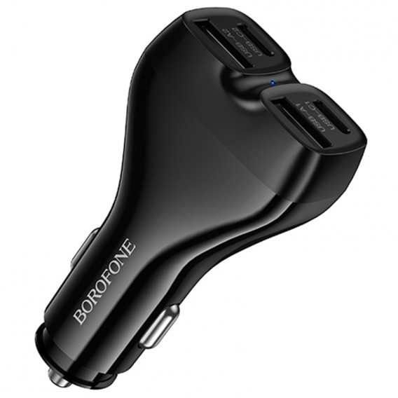 АЗП Borofone BZ35 Leader PD15W+QC3.0 total 30W (2USB-A/2C) Black