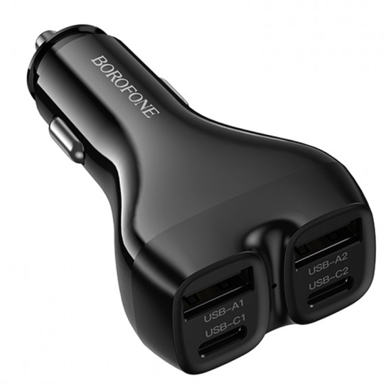 АЗП Borofone BZ35 Leader PD15W+QC3.0 total 30W (2USB-A/2C) Black АЗП Borofone BZ35 Leader PD15W+QC3.0 total 30W (2USB-A/2C) Black