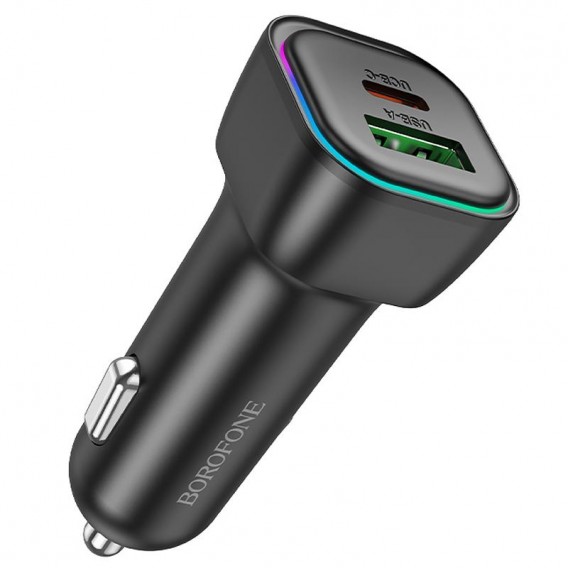 АЗП Borofone BZ28A Trophie PD30W+QC3.0 (1USB-A/1C) Black