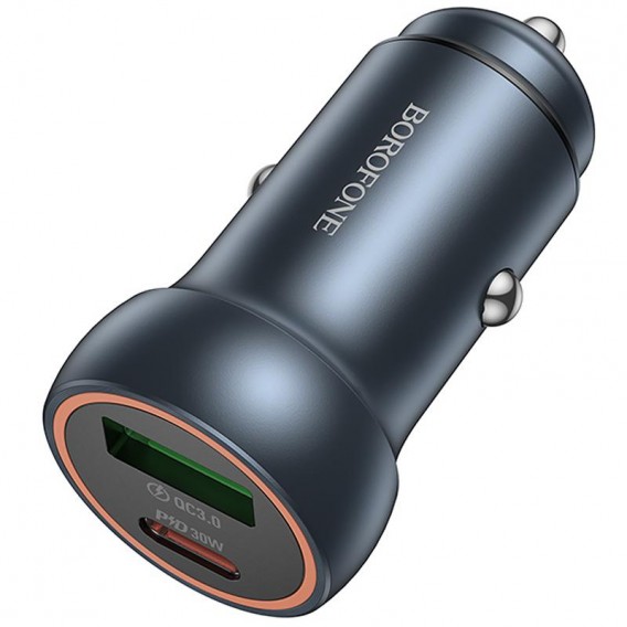 АЗП Borofone BZ32A Fresh PD30W+QC3.0 (1USB-A/1C) Metal gray